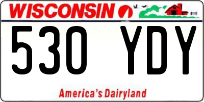 WI license plate 530YDY