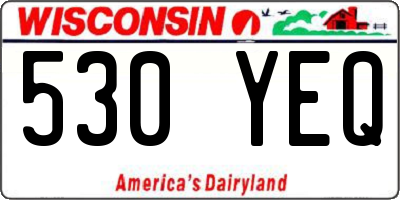 WI license plate 530YEQ