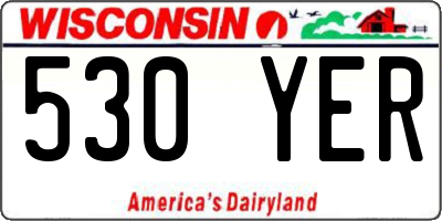 WI license plate 530YER