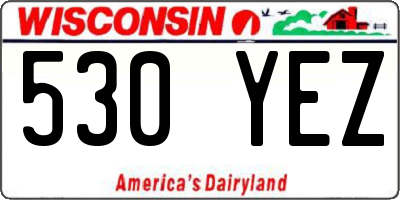 WI license plate 530YEZ