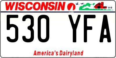 WI license plate 530YFA