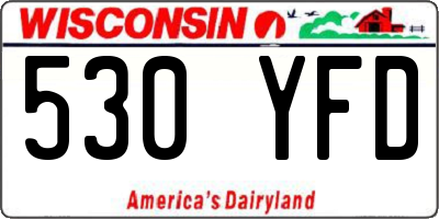 WI license plate 530YFD