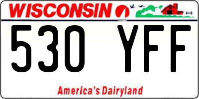 WI license plate 530YFF