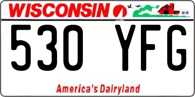 WI license plate 530YFG