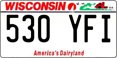 WI license plate 530YFI