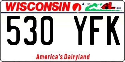 WI license plate 530YFK