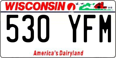 WI license plate 530YFM
