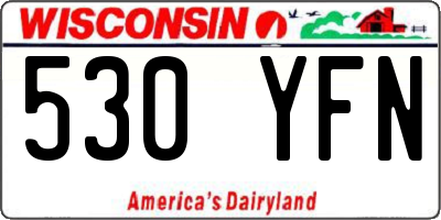 WI license plate 530YFN