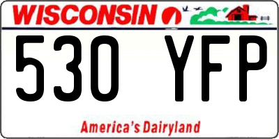 WI license plate 530YFP