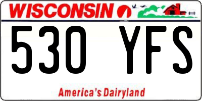 WI license plate 530YFS