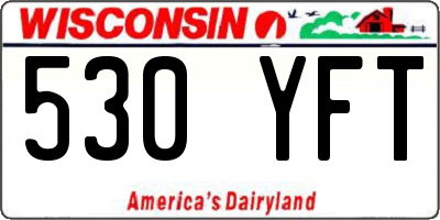 WI license plate 530YFT
