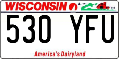 WI license plate 530YFU