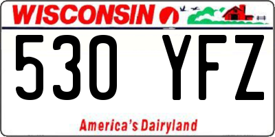 WI license plate 530YFZ
