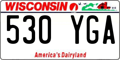 WI license plate 530YGA