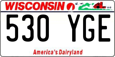 WI license plate 530YGE