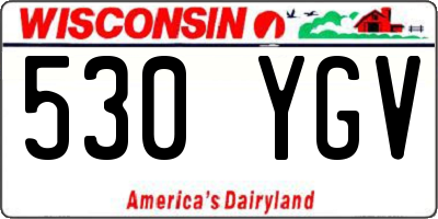 WI license plate 530YGV
