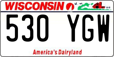 WI license plate 530YGW