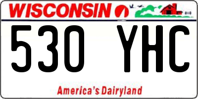 WI license plate 530YHC