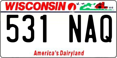 WI license plate 531NAQ