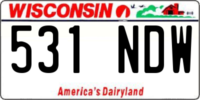 WI license plate 531NDW