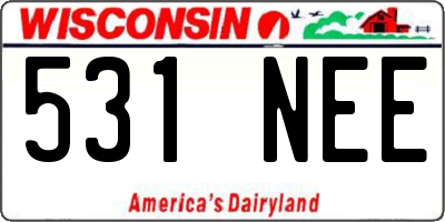WI license plate 531NEE