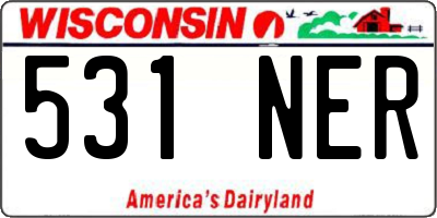 WI license plate 531NER
