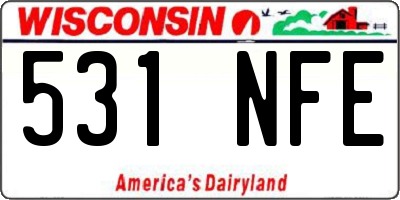WI license plate 531NFE