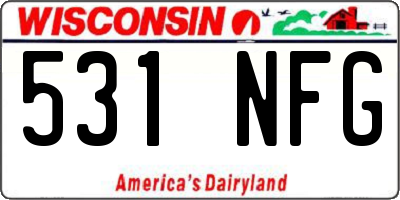 WI license plate 531NFG