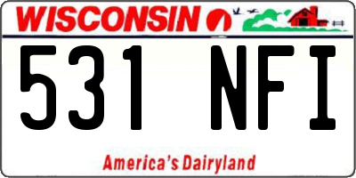 WI license plate 531NFI