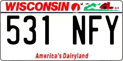 WI license plate 531NFY