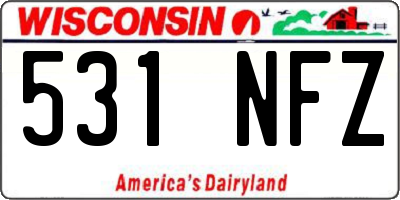 WI license plate 531NFZ