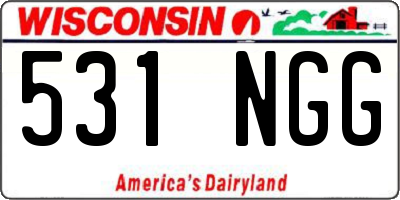 WI license plate 531NGG