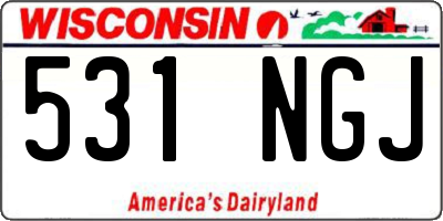 WI license plate 531NGJ