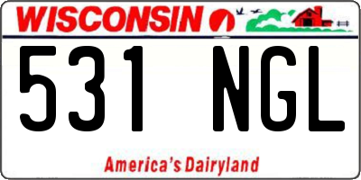 WI license plate 531NGL