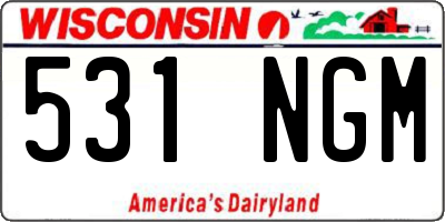 WI license plate 531NGM