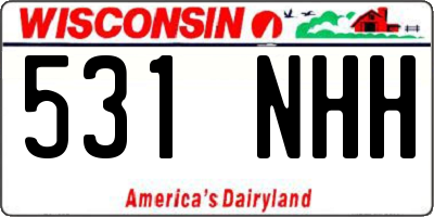 WI license plate 531NHH