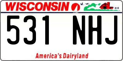 WI license plate 531NHJ