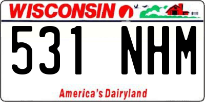 WI license plate 531NHM