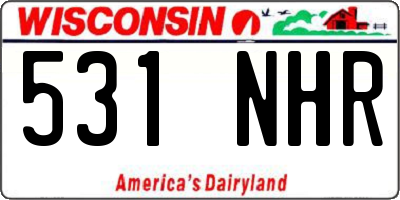 WI license plate 531NHR