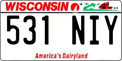 WI license plate 531NIY