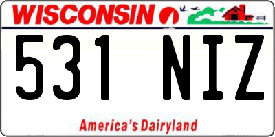 WI license plate 531NIZ