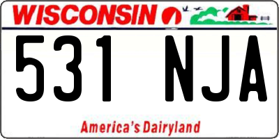 WI license plate 531NJA