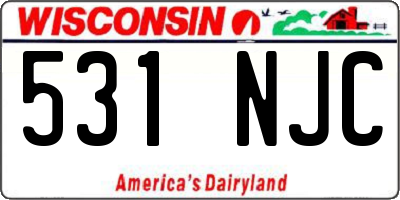 WI license plate 531NJC