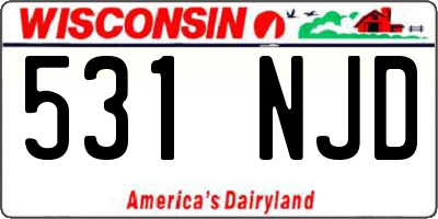 WI license plate 531NJD