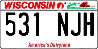 WI license plate 531NJH