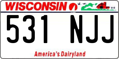 WI license plate 531NJJ