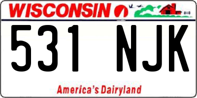 WI license plate 531NJK