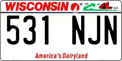 WI license plate 531NJN