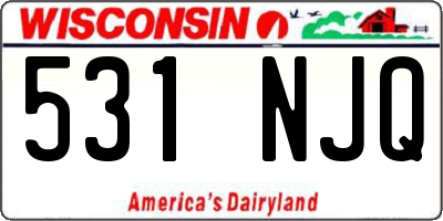WI license plate 531NJQ