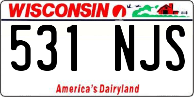 WI license plate 531NJS